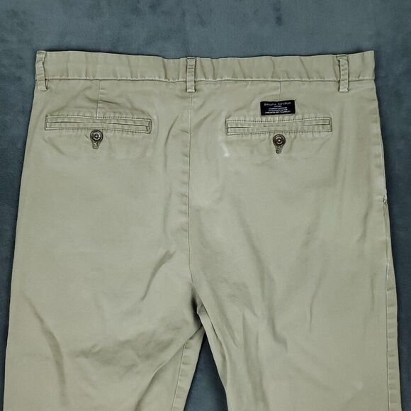 Banana Republic Pants Mens 35x27 Khaki Mason Chino Straight Fit Casual Fall 18 - Picture 13 of 16